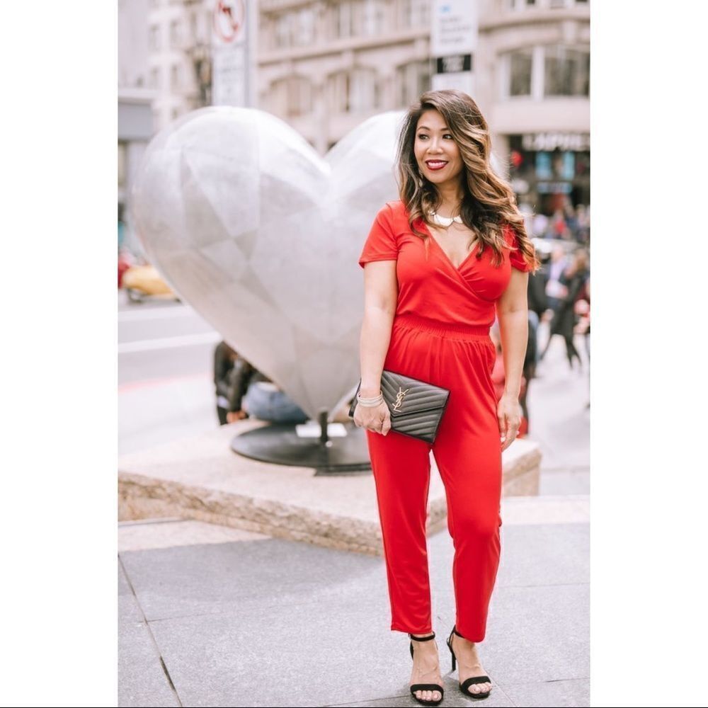 ✨HP✨Express Red Jumpsuit ✨